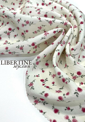 Муслин LIBERTINE мелкие розочки Магазин тканей RUNA TEX - оптом и в розницу
