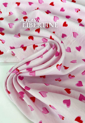 Муслин LIBERTINE Мелкие сердечки Магазин тканей RUNA TEX - оптом и в розницу