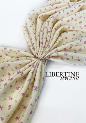 Муслин LIBERTINE мелкие букетики Магазин тканей RUNA TEX - оптом и в розницу