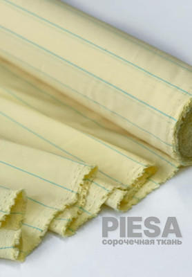 Сорочечная ткань PIESA ментоловая полоска Магазин тканей RUNA TEX - оптом и в розницу
