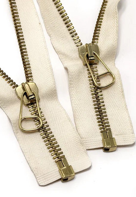Молния металл №8 1 собачка 50см Охра