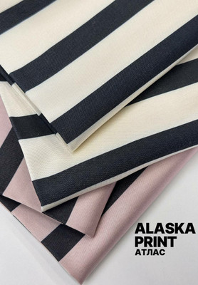 Атлас ALASKA PRINT полоска 15х25 Магазин тканей Руна - оптом и в розницу