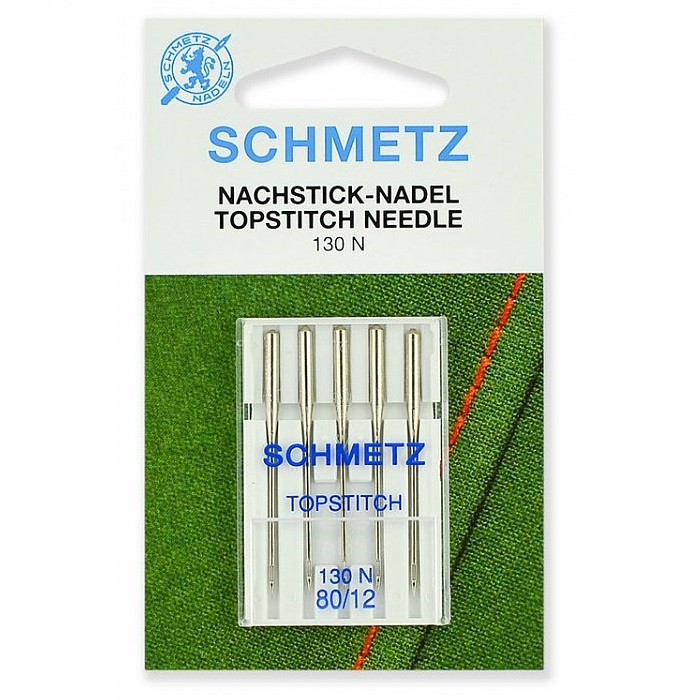 Иглы top stitch №80, 5шт
