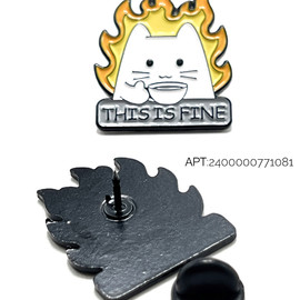 Кот с огнем 2,5х3см