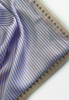 Шелк BEAUTI сероголубая полоска Каталог тканей